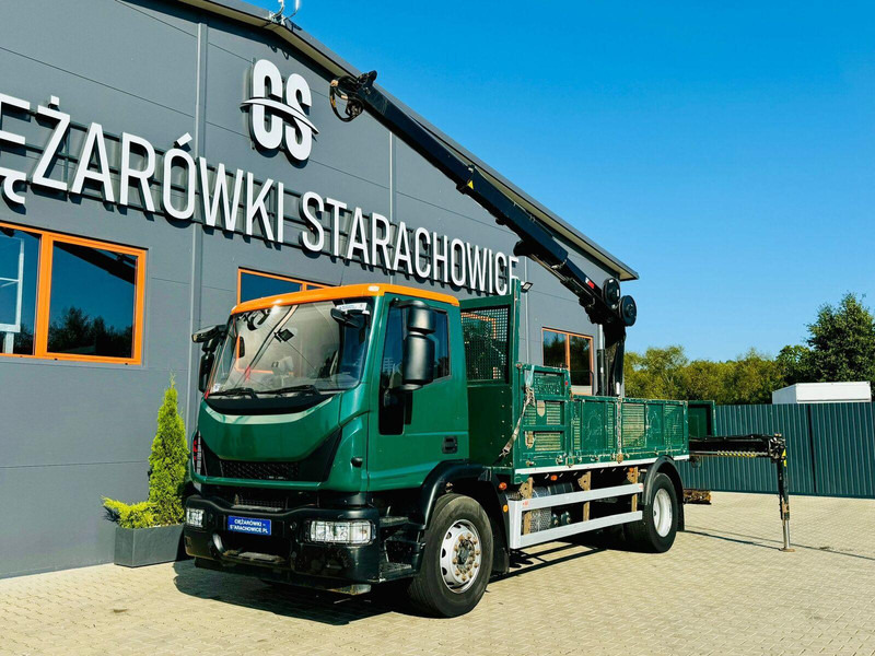 Iveco Eurocargo 180E25 - Φορτηγό με ανοιχτή καρότσα, Φορτηγό με γερανό: φωτογραφία 1 Iveco Eurocargo 180E25 - Φορτηγό με ανοιχτή καρότσα, Φορτηγό με γερανό: φωτογραφία 1