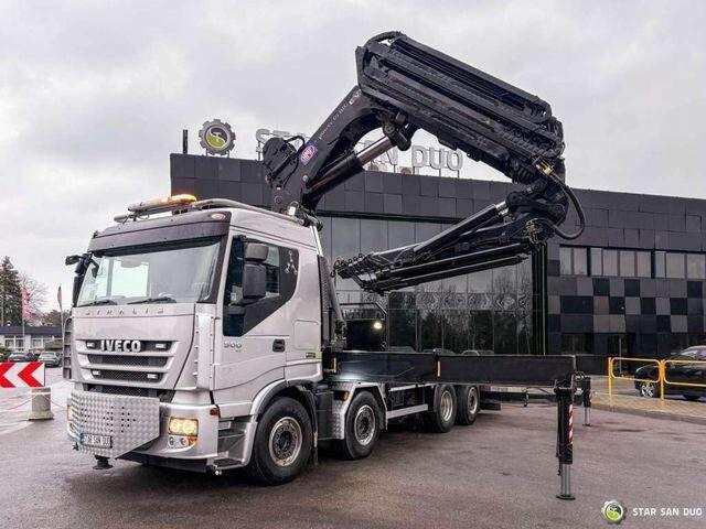 Iveco STRALIS AS320S50Y 8x2 HMF 8520-0K6 FLY JIB Winc - Φορτηγό με ανοιχτή καρότσα, Φορτηγό με γερανό: φωτογραφία 2 Iveco STRALIS AS320S50Y 8x2 HMF 8520-0K6 FLY JIB Winc - Φορτηγό με ανοιχτή καρότσα, Φορτηγό με γερανό: φωτογραφία 2