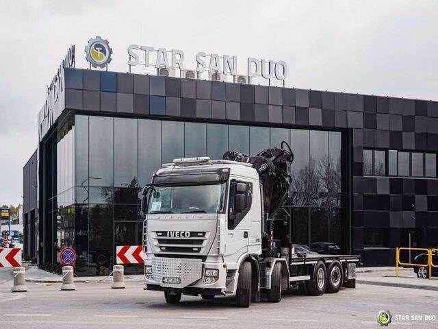 Iveco STRALIS AS320S50Y 8x2 HMF 8520-0K6 FLY JIB Winc - Φορτηγό με ανοιχτή καρότσα, Φορτηγό με γερανό: φωτογραφία 5 Iveco STRALIS AS320S50Y 8x2 HMF 8520-0K6 FLY JIB Winc - Φορτηγό με ανοιχτή καρότσα, Φορτηγό με γερανό: φωτογραφία 5