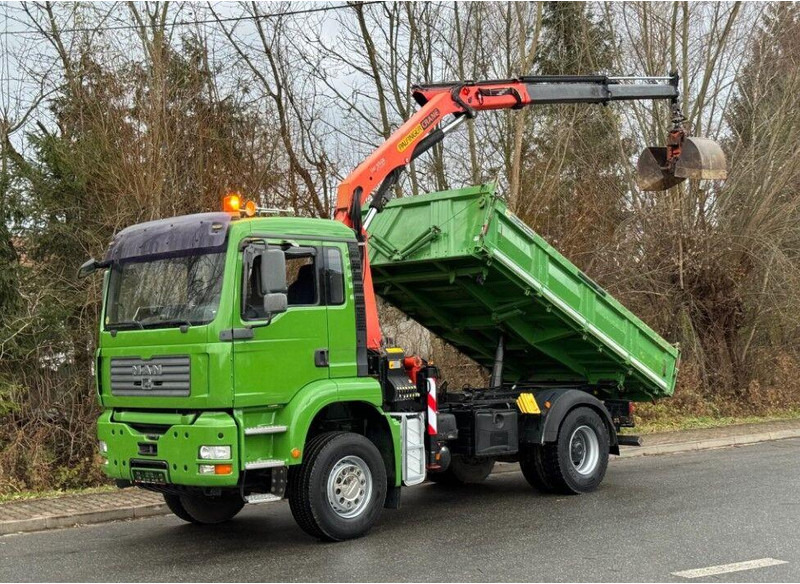 MAN TGA 18.360 Meiller 3-Way Tipper + Crane Palfinger PK 9501 - Φορτηγό ανατρεπόμενο, Φορτηγό με γερανό: φωτογραφία 1 MAN TGA 18.360 Meiller 3-Way Tipper + Crane Palfinger PK 9501 - Φορτηγό ανατρεπόμενο, Φορτηγό με γερανό: φωτογραφία 1