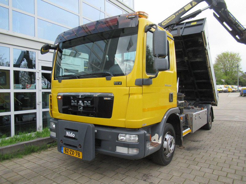 MAN TGL 12.220 4x2 EEV 3-Z. W. Kipper + Palfinger Kr - Φορτηγό με ανοιχτή καρότσα, Φορτηγό με γερανό: φωτογραφία 2 MAN TGL 12.220 4x2 EEV 3-Z. W. Kipper + Palfinger Kr - Φορτηγό με ανοιχτή καρότσα, Φορτηγό με γερανό: φωτογραφία 2