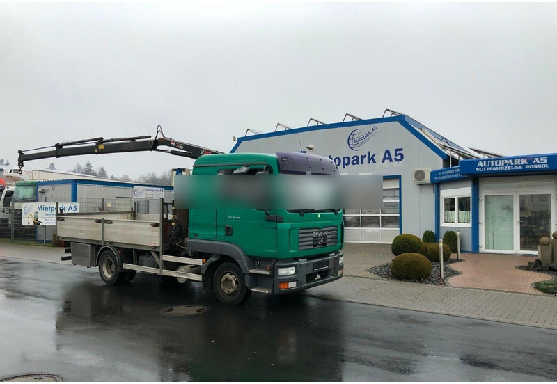 MAN TGL 8.180 Flatbed + Crane Hiab 055 - Φορτηγό με ανοιχτή καρότσα, Φορτηγό με γερανό: φωτογραφία 2 MAN TGL 8.180 Flatbed + Crane Hiab 055 - Φορτηγό με ανοιχτή καρότσα, Φορτηγό με γερανό: φωτογραφία 2