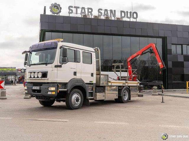 MAN TGM 13.290 4x4 BI FASSI F40B22 Crane Camper - Φορτηγό με ανοιχτή καρότσα, Φορτηγό με γερανό: φωτογραφία 1 MAN TGM 13.290 4x4 BI FASSI F40B22 Crane Camper - Φορτηγό με ανοιχτή καρότσα, Φορτηγό με γερανό: φωτογραφία 1