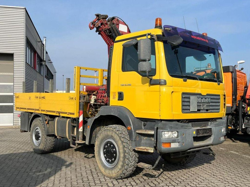 MAN TGM 18.280 4x4 Crane Tirre Euro 131 - Φορτηγό με ανοιχτή καρότσα, Φορτηγό με γερανό: φωτογραφία 2 MAN TGM 18.280 4x4 Crane Tirre Euro 131 - Φορτηγό με ανοιχτή καρότσα, Φορτηγό με γερανό: φωτογραφία 2