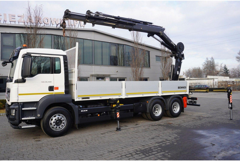 MAN TGS 26.400 + HIAB 244 EP-4 HIDUO crane - Φορτηγό με ανοιχτή καρότσα, Φορτηγό με γερανό: φωτογραφία 1 MAN TGS 26.400 + HIAB 244 EP-4 HIDUO crane - Φορτηγό με ανοιχτή καρότσα, Φορτηγό με γερανό: φωτογραφία 1