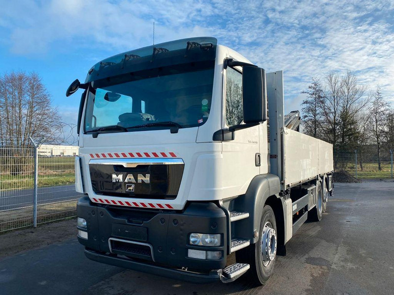 MAN TGS 26.440 6x2 HIAB 166 Ladekran Pritsche - Φορτηγό με ανοιχτή καρότσα, Φορτηγό με γερανό: φωτογραφία 1 MAN TGS 26.440 6x2 HIAB 166 Ladekran Pritsche - Φορτηγό με ανοιχτή καρότσα, Φορτηγό με γερανό: φωτογραφία 1