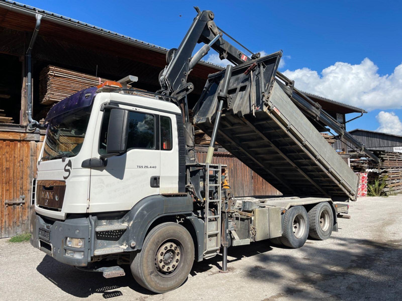 MAN TGS 26.440 6x4 Tipper + Crane Hiab 220 - 5 + RC - Φορτηγό ανατρεπόμενο, Φορτηγό με γερανό: φωτογραφία 3 MAN TGS 26.440 6x4 Tipper + Crane Hiab 220 - 5 + RC - Φορτηγό ανατρεπόμενο, Φορτηγό με γερανό: φωτογραφία 3