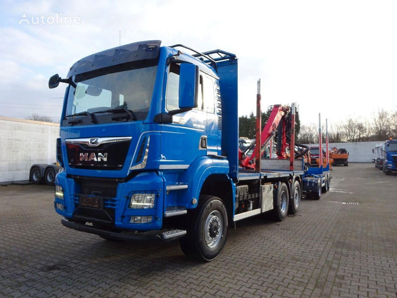 MAN TGS 28.500 6x4 Log truck + Crane Epsilon + Trailer - Φορτηγό ξυλείας, Φορτηγό με γερανό: φωτογραφία 1 MAN TGS 28.500 6x4 Log truck + Crane Epsilon + Trailer - Φορτηγό ξυλείας, Φορτηγό με γερανό: φωτογραφία 1