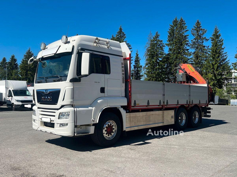 MAN TGS 33.500 - Flatbed+crane 6x4 - Φορτηγό με ανοιχτή καρότσα, Φορτηγό με γερανό: φωτογραφία 1 MAN TGS 33.500 - Flatbed+crane 6x4 - Φορτηγό με ανοιχτή καρότσα, Φορτηγό με γερανό: φωτογραφία 1