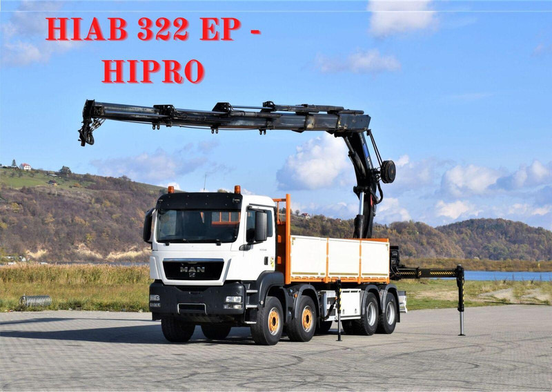 MAN TGS 35.440 * HIAB 322 EP-5HIPRO+FUNK / 8x4! - Φορτηγό με ανοιχτή καρότσα, Φορτηγό με γερανό: φωτογραφία 1 MAN TGS 35.440 * HIAB 322 EP-5HIPRO+FUNK / 8x4! - Φορτηγό με ανοιχτή καρότσα, Φορτηγό με γερανό: φωτογραφία 1