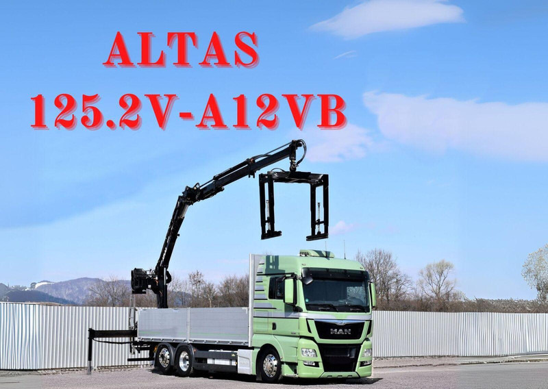 MAN TGX 26.440 Pritsche 6,60 m* ATLAS 125.2V-A12VB - Φορτηγό με ανοιχτή καρότσα, Φορτηγό με γερανό: φωτογραφία 1 MAN TGX 26.440 Pritsche 6,60 m* ATLAS 125.2V-A12VB - Φορτηγό με ανοιχτή καρότσα, Φορτηγό με γερανό: φωτογραφία 1