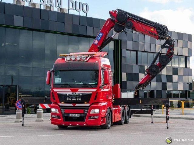 MAN TGX 28.500 6x2 HMF 5020K-RC Fly Jib Crane - Φορτηγό με ανοιχτή καρότσα, Φορτηγό με γερανό: φωτογραφία 3 MAN TGX 28.500 6x2 HMF 5020K-RC Fly Jib Crane - Φορτηγό με ανοιχτή καρότσα, Φορτηγό με γερανό: φωτογραφία 3