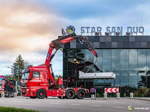 MAN TGX 28.500 6x2 HMF 5020K-RC Fly Jib Crane - Φορτηγό με ανοιχτή καρότσα, Φορτηγό με γερανό: φωτογραφία 1 MAN TGX 28.500 6x2 HMF 5020K-RC Fly Jib Crane - Φορτηγό με ανοιχτή καρότσα, Φορτηγό με γερανό: φωτογραφία 1