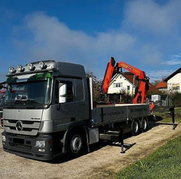 Mercedes-Benz ACTROS 2641 6x2 Crane PALFINGER PK 36002 - Φορτηγό με ανοιχτή καρότσα, Φορτηγό με γερανό: φωτογραφία 1 Mercedes-Benz ACTROS 2641 6x2 Crane PALFINGER PK 36002 - Φορτηγό με ανοιχτή καρότσα, Φορτηγό με γερανό: φωτογραφία 1