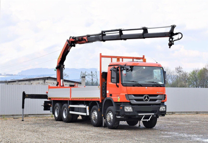 Mercedes-Benz ACTROS 3241 - Φορτηγό με ανοιχτή καρότσα, Φορτηγό με γερανό: φωτογραφία 2 Mercedes-Benz ACTROS 3241 - Φορτηγό με ανοιχτή καρότσα, Φορτηγό με γερανό: φωτογραφία 2