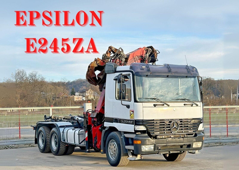Mercedes-Benz ACTROS 3340 * ABROLLKIPPER * EPSILON E245ZA /6x4 - Φορτηγό φόρτωσης γάντζου, Φορτηγό με γερανό: φωτογραφία 1 Mercedes-Benz ACTROS 3340 * ABROLLKIPPER * EPSILON E245ZA /6x4 - Φορτηγό φόρτωσης γάντζου, Φορτηγό με γερανό: φωτογραφία 1
