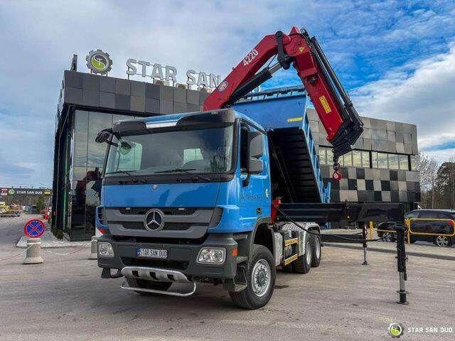 Mercedes-Benz ACTROS 3341 6x6 HMF 4220 K4 CRANE KIPPER - Φορτηγό ανατρεπόμενο, Φορτηγό με γερανό: φωτογραφία 2 Mercedes-Benz ACTROS 3341 6x6 HMF 4220 K4 CRANE KIPPER - Φορτηγό ανατρεπόμενο, Φορτηγό με γερανό: φωτογραφία 2