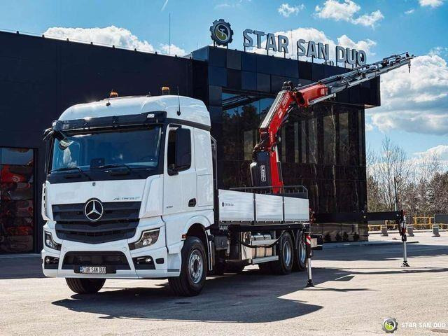 Mercedes-Benz ACTROS 3351 NEW 6x4 Fassi F485 Crane - Φορτηγό με ανοιχτή καρότσα, Φορτηγό με γερανό: φωτογραφία 1 Mercedes-Benz ACTROS 3351 NEW 6x4 Fassi F485 Crane - Φορτηγό με ανοιχτή καρότσα, Φορτηγό με γερανό: φωτογραφία 1