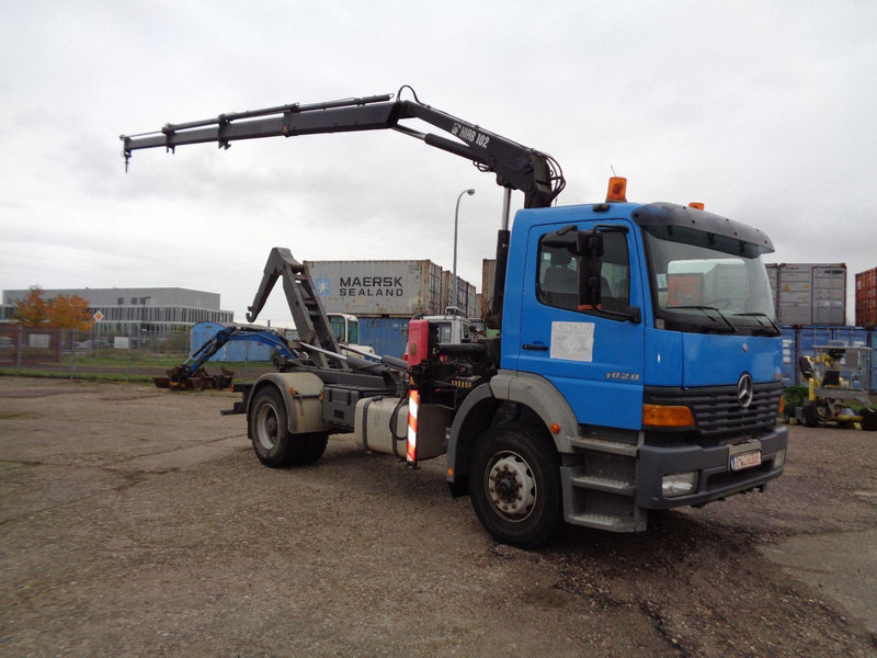 Mercedes-Benz Atego 1828 Hook lift truck + Crane Hiab 102 - Φορτηγό φόρτωσης γάντζου, Φορτηγό με γερανό: φωτογραφία 3 Mercedes-Benz Atego 1828 Hook lift truck + Crane Hiab 102 - Φορτηγό φόρτωσης γάντζου, Φορτηγό με γερανό: φωτογραφία 3