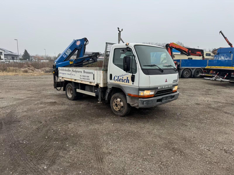 Mitsubishi Canter FE649 - Flatbed truck + crane - Φορτηγό με ανοιχτή καρότσα, Φορτηγό με γερανό: φωτογραφία 2 Mitsubishi Canter FE649 - Flatbed truck + crane - Φορτηγό με ανοιχτή καρότσα, Φορτηγό με γερανό: φωτογραφία 2
