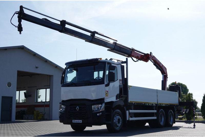 Renault C 380 / 6X4 / SKRZYNIOWY 6.4 M / + HDS FASSI F175A / MAX UDŹWIG - Φορτηγό με ανοιχτή καρότσα, Φορτηγό με γερανό: φωτογραφία 4 Renault C 380 / 6X4 / SKRZYNIOWY 6.4 M / + HDS FASSI F175A / MAX UDŹWIG - Φορτηγό με ανοιχτή καρότσα, Φορτηγό με γερανό: φωτογραφία 4