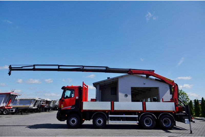 Renault C 430 / 8x4 / SKRZYNIOWY 7 M + HDS PALFINGER PK 2300-EH / WYSÓW - Φορτηγό με ανοιχτή καρότσα, Φορτηγό με γερανό: φωτογραφία 2 Renault C 430 / 8x4 / SKRZYNIOWY 7 M + HDS PALFINGER PK 2300-EH / WYSÓW - Φορτηγό με ανοιχτή καρότσα, Φορτηγό με γερανό: φωτογραφία 2