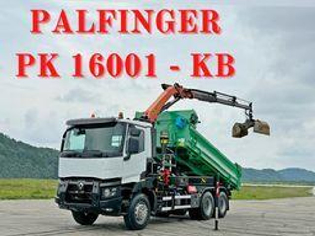 Renault C 430 *KIPPER 5,10 m + PK 16001 - K B* 6x4 - Φορτηγό ανατρεπόμενο, Φορτηγό με γερανό: φωτογραφία 1 Renault C 430 *KIPPER 5,10 m + PK 16001 - K B* 6x4 - Φορτηγό ανατρεπόμενο, Φορτηγό με γερανό: φωτογραφία 1