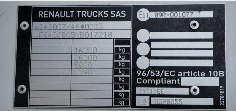 Μίσθωση Renault D 16 / 280 / ACC / E 6 / BURTOFIRANKA + WINDA / ŁAD. 8 925 KG / Renault D 16 / 280 / ACC / E 6 / BURTOFIRANKA + WINDA / ŁAD. 8 925 KG /: φωτογραφία 10 Μίσθωση Renault D 16 / 280 / ACC / E 6 / BURTOFIRANKA + WINDA / ŁAD. 8 925 KG / Renault D 16 / 280 / ACC / E 6 / BURTOFIRANKA + WINDA / ŁAD. 8 925 KG /: φωτογραφία 10