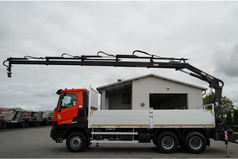 Renault K 380 / 6X4 / SKRZYNIOWY 6.2 M / + HDS HIAB 166 ES-4 / MAX UDŹWI - Φορτηγό με ανοιχτή καρότσα, Φορτηγό με γερανό: φωτογραφία 2 Renault K 380 / 6X4 / SKRZYNIOWY 6.2 M / + HDS HIAB 166 ES-4 / MAX UDŹWI - Φορτηγό με ανοιχτή καρότσα, Φορτηγό με γερανό: φωτογραφία 2