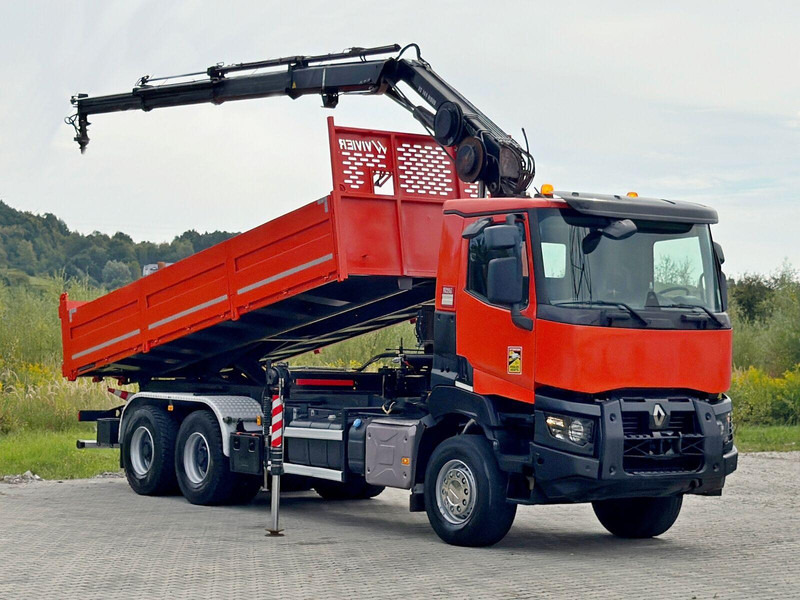 Renault K 380 * HIAB 144 BS - 3 HIDUO + FUNK * 6x4 * TOP - Φορτηγό ανατρεπόμενο, Φορτηγό με γερανό: φωτογραφία 2 Renault K 380 * HIAB 144 BS - 3 HIDUO + FUNK * 6x4 * TOP - Φορτηγό ανατρεπόμενο, Φορτηγό με γερανό: φωτογραφία 2