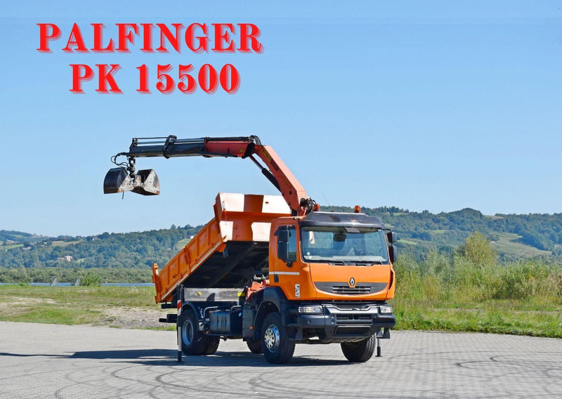 Renault KERAX 370 - Φορτηγό ανατρεπόμενο, Φορτηγό με γερανό: φωτογραφία 1 Renault KERAX 370 - Φορτηγό ανατρεπόμενο, Φορτηγό με γερανό: φωτογραφία 1