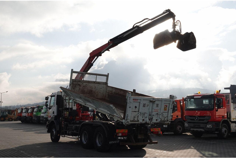 Renault KERAX 410 / 6x4 / WYWROTKA + HDS FASSI F150 / HYDROBURTA / BORDM - Φορτηγό ανατρεπόμενο, Φορτηγό με γερανό: φωτογραφία 4 Renault KERAX 410 / 6x4 / WYWROTKA + HDS FASSI F150 / HYDROBURTA / BORDM - Φορτηγό ανατρεπόμενο, Φορτηγό με γερανό: φωτογραφία 4