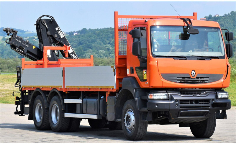 Renault KERAX 410 * HIAB 144 B-3 HIDUO / 6x4 * TOP - Φορτηγό με ανοιχτή καρότσα, Φορτηγό με γερανό: φωτογραφία 3 Renault KERAX 410 * HIAB 144 B-3 HIDUO / 6x4 * TOP - Φορτηγό με ανοιχτή καρότσα, Φορτηγό με γερανό: φωτογραφία 3