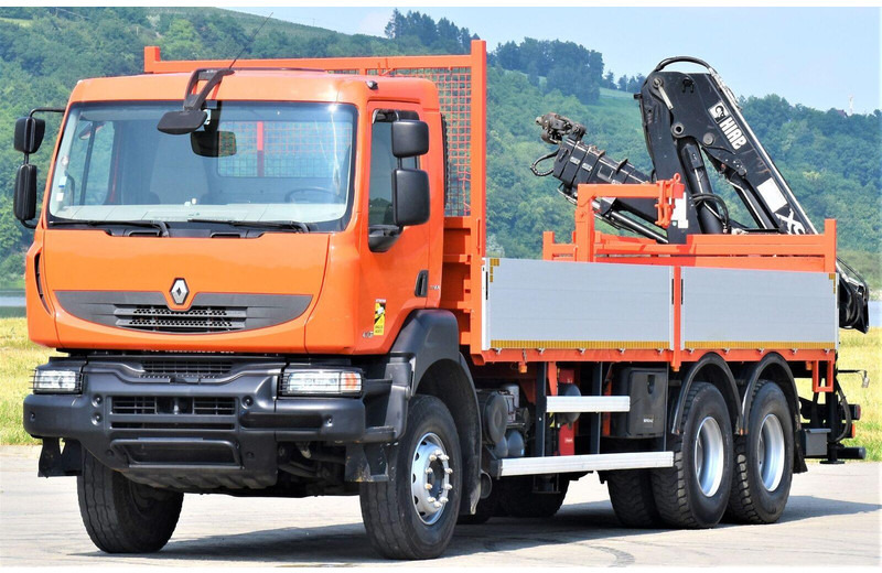Renault KERAX 410 * HIAB 144 B-3 HIDUO / 6x4 * TOP - Φορτηγό με ανοιχτή καρότσα, Φορτηγό με γερανό: φωτογραφία 4 Renault KERAX 410 * HIAB 144 B-3 HIDUO / 6x4 * TOP - Φορτηγό με ανοιχτή καρότσα, Φορτηγό με γερανό: φωτογραφία 4