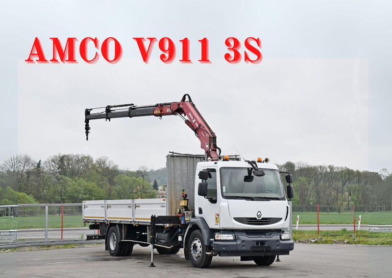 Renault MIDLUM 220 DXI *PRITSCHE 7,35m * KRAN + FUNK - Φορτηγό με ανοιχτή καρότσα, Φορτηγό με γερανό: φωτογραφία 1 Renault MIDLUM 220 DXI *PRITSCHE 7,35m * KRAN + FUNK - Φορτηγό με ανοιχτή καρότσα, Φορτηγό με γερανό: φωτογραφία 1