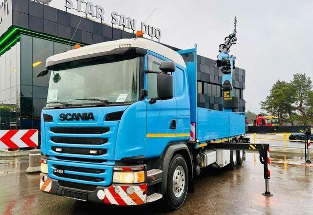 Scania G450 6x4 PALFINGER PK 42002 SH Fly Jib Crane - Φορτηγό με ανοιχτή καρότσα, Φορτηγό με γερανό: φωτογραφία 4 Scania G450 6x4 PALFINGER PK 42002 SH Fly Jib Crane - Φορτηγό με ανοιχτή καρότσα, Φορτηγό με γερανό: φωτογραφία 4