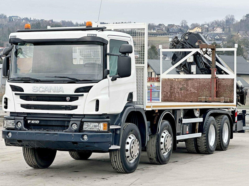 Scania P 410*PLATFORM 7,00m*HIAB 244 E-5 HIPRO+FUNK/8x4 - Φορτηγό με ανοιχτή καρότσα, Φορτηγό με γερανό: φωτογραφία 4 Scania P 410*PLATFORM 7,00m*HIAB 244 E-5 HIPRO+FUNK/8x4 - Φορτηγό με ανοιχτή καρότσα, Φορτηγό με γερανό: φωτογραφία 4