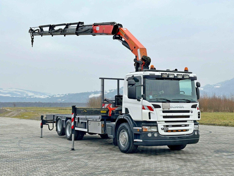 Scania P 420* PLATFORM 6,80m * PK 29002+FUNK * TOP - Φορτηγό με ανοιχτή καρότσα, Φορτηγό με γερανό: φωτογραφία 2 Scania P 420* PLATFORM 6,80m * PK 29002+FUNK * TOP - Φορτηγό με ανοιχτή καρότσα, Φορτηγό με γερανό: φωτογραφία 2