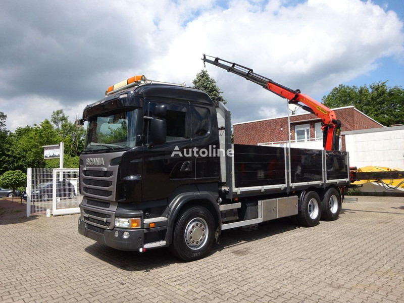 Scania R620 V8 - Flatbed+crane - Φορτηγό με ανοιχτή καρότσα, Φορτηγό με γερανό: φωτογραφία 1 Scania R620 V8 - Flatbed+crane - Φορτηγό με ανοιχτή καρότσα, Φορτηγό με γερανό: φωτογραφία 1