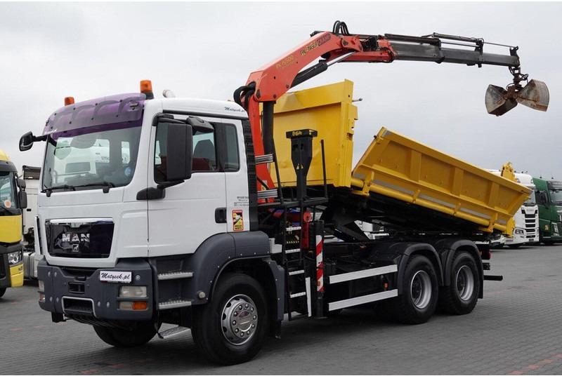 Scania TGS 33.360 / 6x4 / WYWROTKA + HDS PALFINGER PK 15 500 wysów 10m - Φορτηγό ανατρεπόμενο, Φορτηγό με γερανό: φωτογραφία 1 Scania TGS 33.360 / 6x4 / WYWROTKA + HDS PALFINGER PK 15 500 wysów 10m - Φορτηγό ανατρεπόμενο, Φορτηγό με γερανό: φωτογραφία 1
