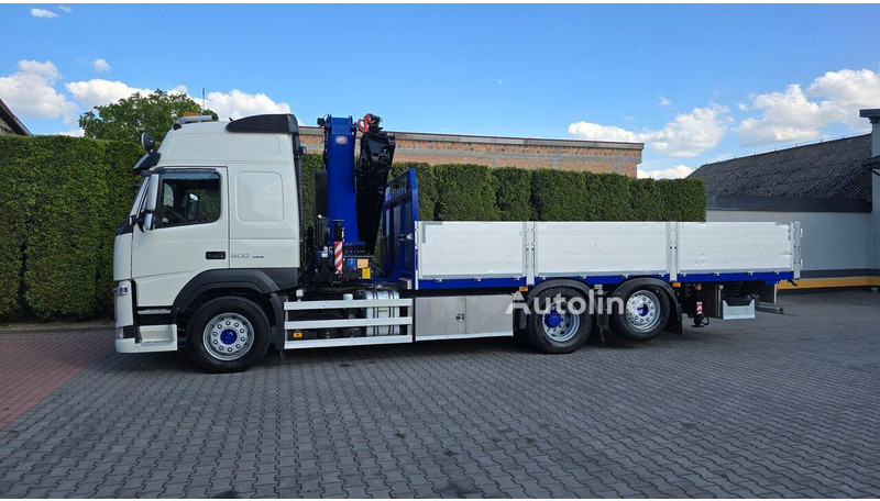 Volvo FM 500 - Flatbed+crane 6x2 - Φορτηγό με ανοιχτή καρότσα, Φορτηγό με γερανό: φωτογραφία 3 Volvo FM 500 - Flatbed+crane 6x2 - Φορτηγό με ανοιχτή καρότσα, Φορτηγό με γερανό: φωτογραφία 3