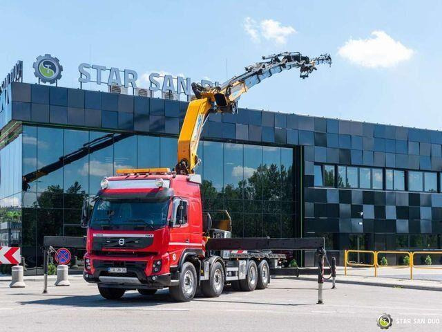 Volvo FMX 500 8x2 Effer 585 Fly Jib Winch Crane Kran - Φορτηγό με ανοιχτή καρότσα, Φορτηγό με γερανό: φωτογραφία 1 Volvo FMX 500 8x2 Effer 585 Fly Jib Winch Crane Kran - Φορτηγό με ανοιχτή καρότσα, Φορτηγό με γερανό: φωτογραφία 1