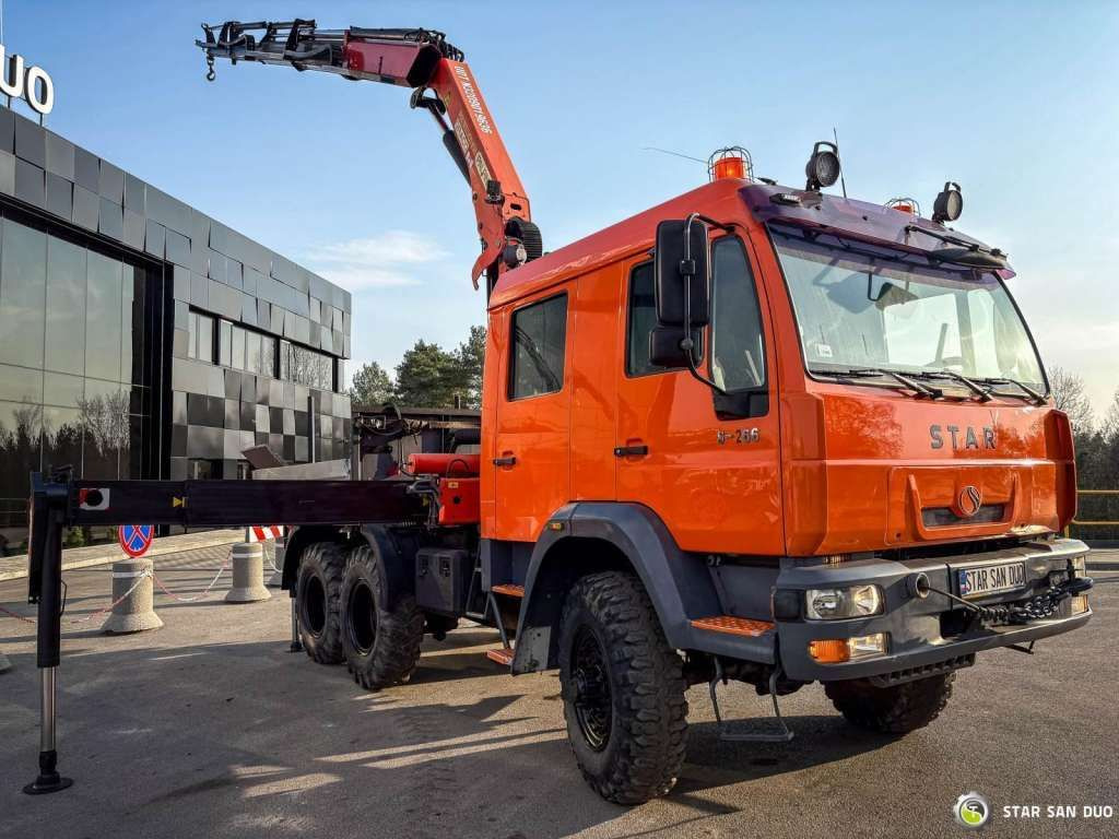 MAN STAR 266 MAN 6x6 PALFINGER PK 18001 Crane Kran - Φορτηγό με γερανό: φωτογραφία 4 MAN STAR 266 MAN 6x6 PALFINGER PK 18001 Crane Kran - Φορτηγό με γερανό: φωτογραφία 4