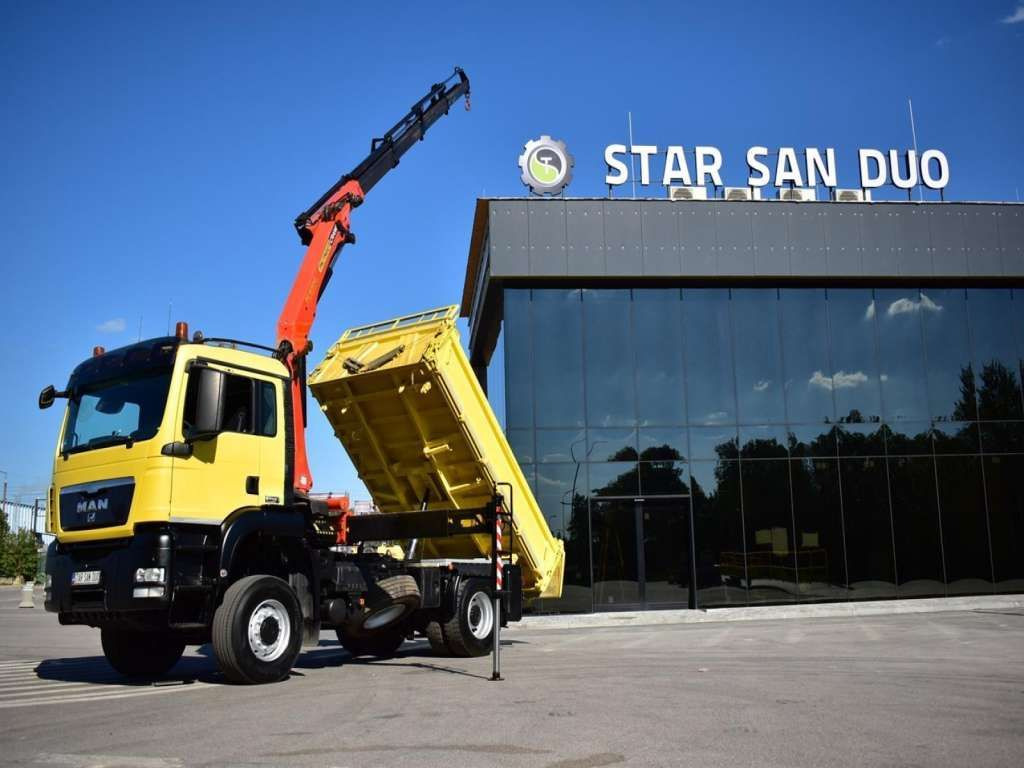 MAN TGA 18.480 4x4 PALFINGER PK 16502 Crane Kipper MAN TGA 18.480 4x4 PALFINGER PK 16502 Crane Kipper - Φορτηγό με γερανό, Φορτηγό ανατρεπόμενο: φωτογραφία 3 MAN TGA 18.480 4x4 PALFINGER PK 16502 Crane Kipper MAN TGA 18.480 4x4 PALFINGER PK 16502 Crane Kipper - Φορτηγό με γερανό, Φορτηγό ανατρεπόμενο: φωτογραφία 3