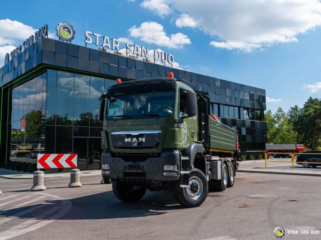 Φορτηγό με γερανό MAN  TGS 35.480 PALFINGER PK 20002 HDS Grapple Tippe: φωτογραφία 13