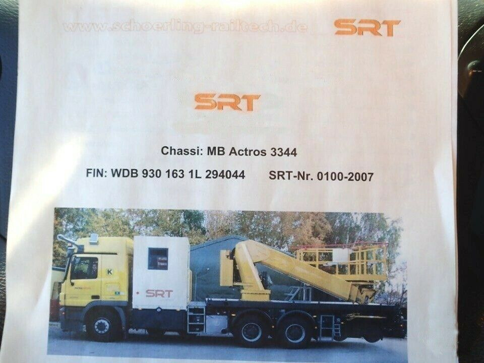 Φορτηγό με εναέρια πλατφόρμα Mercedes-Benz 3344 SRT SCHÖRLING Road Rail Railway Zweiweg .: φωτογραφία 17