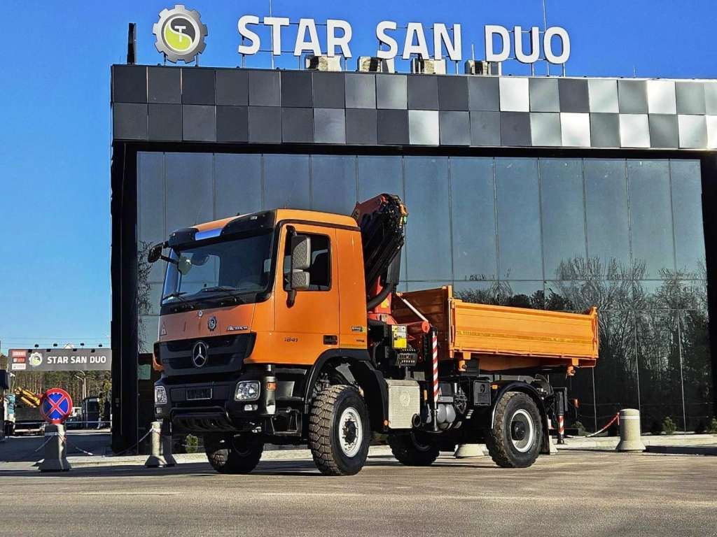 Mercedes-Benz ACTROS 1841 4x4 PALFINGER PK 22002 CRANE KIPER - Φορτηγό με γερανό: φωτογραφία 3 Mercedes-Benz ACTROS 1841 4x4 PALFINGER PK 22002 CRANE KIPER - Φορτηγό με γερανό: φωτογραφία 3
