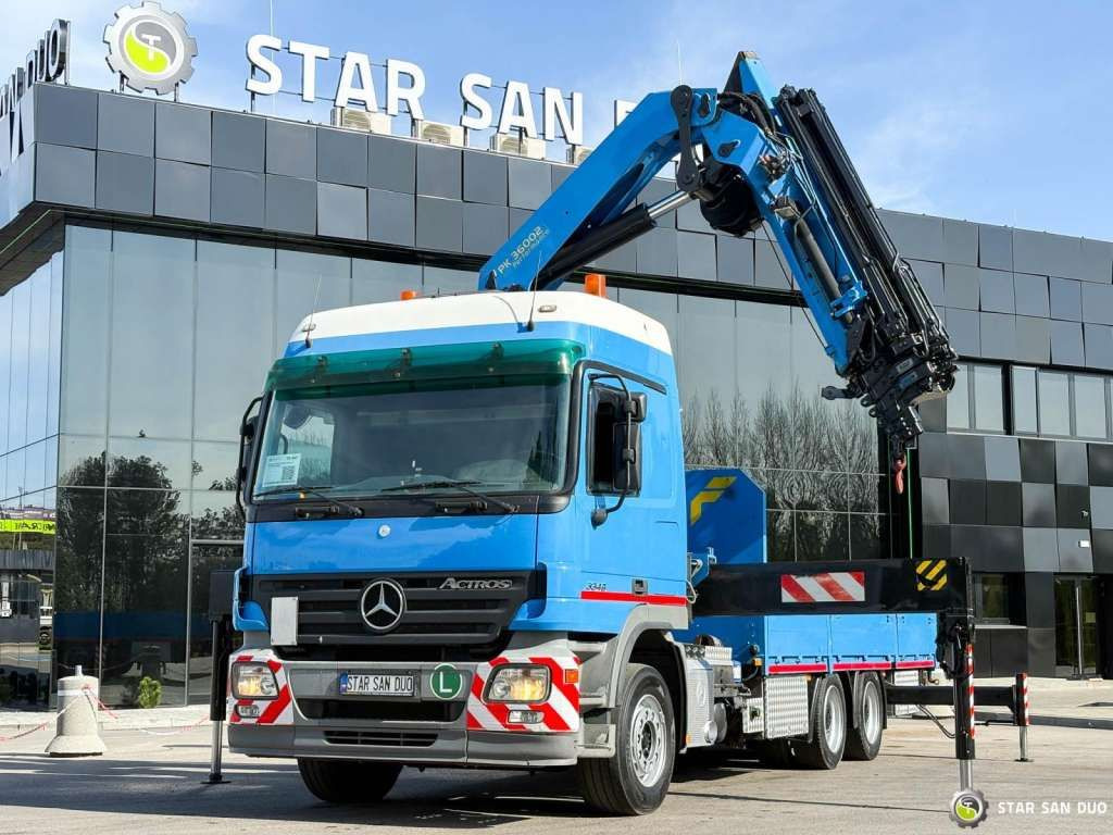 Mercedes-Benz ACTROS 2646L 6x4 PALFINGER 36002 Euro 5 Winch - Φορτηγό με γερανό: φωτογραφία 1 Mercedes-Benz ACTROS 2646L 6x4 PALFINGER 36002 Euro 5 Winch - Φορτηγό με γερανό: φωτογραφία 1