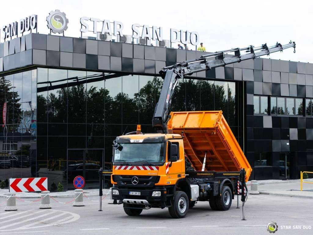 Mercedes-Benz Actros 1841 AK 4x4 Hiab 288E-7 Crane Kipper - Φορτηγό με γερανό: φωτογραφία 1 Mercedes-Benz Actros 1841 AK 4x4 Hiab 288E-7 Crane Kipper - Φορτηγό με γερανό: φωτογραφία 1