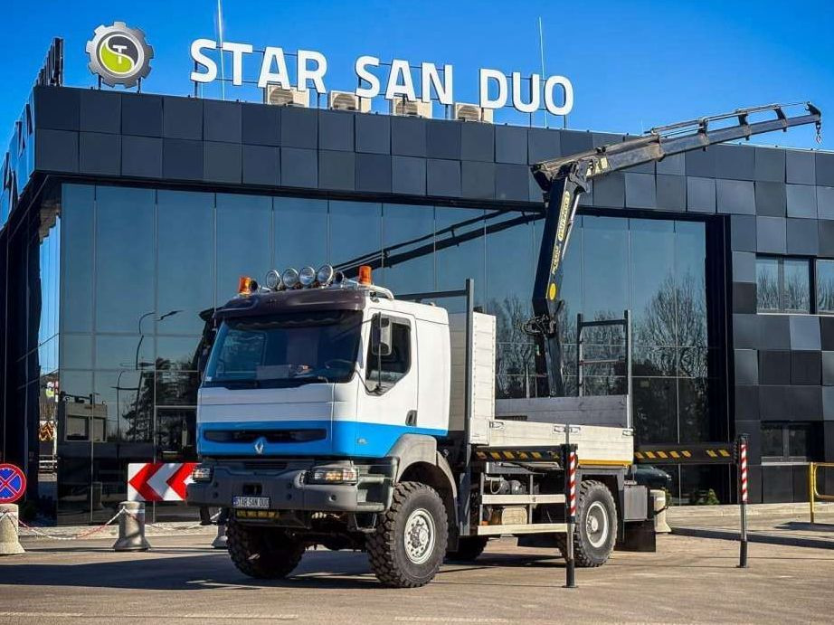 Renault KERAX 270 4x4 PALFINGER PK 16502 CRANE WINCH - Φορτηγό με γερανό, Φορτηγό με ανοιχτή καρότσα: φωτογραφία 1 Renault KERAX 270 4x4 PALFINGER PK 16502 CRANE WINCH - Φορτηγό με γερανό, Φορτηγό με ανοιχτή καρότσα: φωτογραφία 1